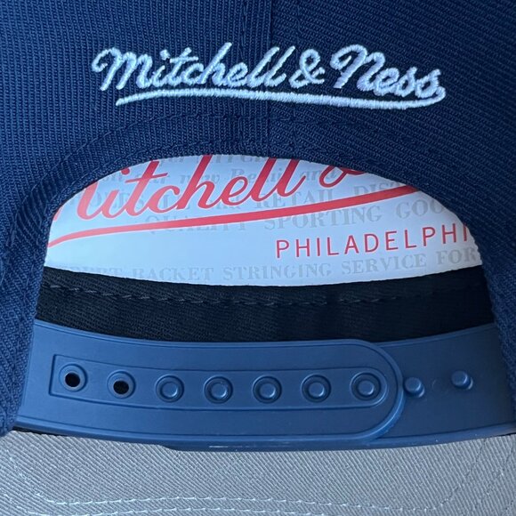 MITCHELL & NESS NEW YORK YANKEES SCRIPT LOGO PRO PINCH SNAPBACK HAT NEW - Picture 5 of 5